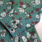 Blue Floral Cotton Button Down Denim Shirt