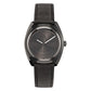 Black Leather Dress Watch