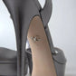 Silver Leather Platform Heels Sandals Shoes