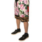 Multicolor Floral Cotton Men Bermuda Shorts