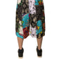 Multicolor Patchwork Cargo Bermuda Shorts