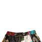 Multicolor Patchwork Cargo Bermuda Shorts