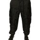 Black Crown Nylon Jogger Sweatpants Pants