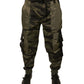 Green Cotton Jogger Cargo Pants