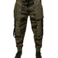 Green Cotton Jogger Cargo Pants