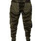 Green Cotton Jogger Cargo Pants