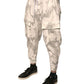 White Camouflage Cargo Jogger Pants