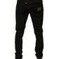 Black Logo Cotton Stretch Skinny Denim Jeans
