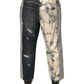 Multicolor Patchwork Cotton Straight Men Denim Jeans
