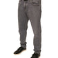 Gray Logo Cotton Stretch Skinny Denim Jeans