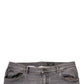 Gray Logo Cotton Stretch Skinny Denim Jeans