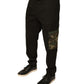 Black Cotton Men Cargo Casual Pants