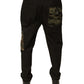 Black Cotton Men Cargo Casual Pants