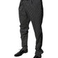 Black Stripes Skinny Dress Pants