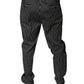 Black Stripes Skinny Dress Pants