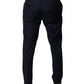 Dark Blue Cotton Men Dress Pants