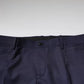 Dark Blue Cotton Men Dress Pants