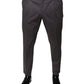 Dark Gray Mid Waist Dress Pants