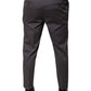 Dark Gray Mid Waist Dress Pants
