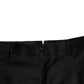 Black Wool Tapered Formal Dress Pants