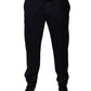 Dark Blue Tapered Formal Dress Pants