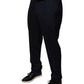 Dark Blue Tapered Formal Dress Pants