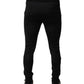 Black Horseshoe Embellished Wool Slim Fit Pants