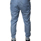 Blue Cotton Jogger Sweatpants Pants