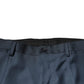 Blue Wool Tapered Formal Dress Pants