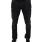 Black Logo Cotton Stretch Skinny Denim Jeans