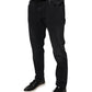 Black Logo Cotton Stretch Skinny Denim Jeans