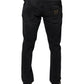 Black Logo Cotton Stretch Skinny Denim Jeans