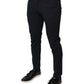 Black Logo Cotton Stretch Skinny Denim Jeans