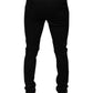 Black DG Crown Logo Cotton Skinny Denim Jeans