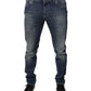 Blue DG Crown Logo Cotton Skinny Denim Jeans
