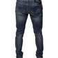 Blue DG Crown Logo Cotton Skinny Denim Jeans