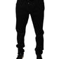Black Logo Cotton Stretch Skinny Denim Jeans