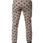 Beige Logo Cotton Skinny Denim Jeans