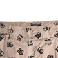 Beige Logo Cotton Skinny Denim Jeans