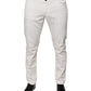 White Cotton Skinny Denim Jeans
