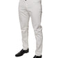 White Cotton Skinny Denim Jeans
