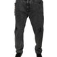 Dark Gray Cotton Skinny Denim Jeans