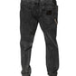 Dark Gray Cotton Skinny Denim Jeans