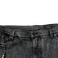 Dark Gray Cotton Skinny Denim Jeans