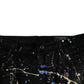 Black Color Splash Cotton Skinny Denim Jeans