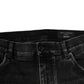 Black Cotton Stretch Skinny Men Denim Jeans