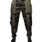 Green Cotton Jogger Cargo Pants
