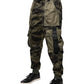 Green Cotton Jogger Cargo Pants