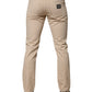 Beige Cotton Stretch Regular Men Denim Jeans