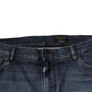 Dark Blue Cotton Logo Skinny Denim Jeans